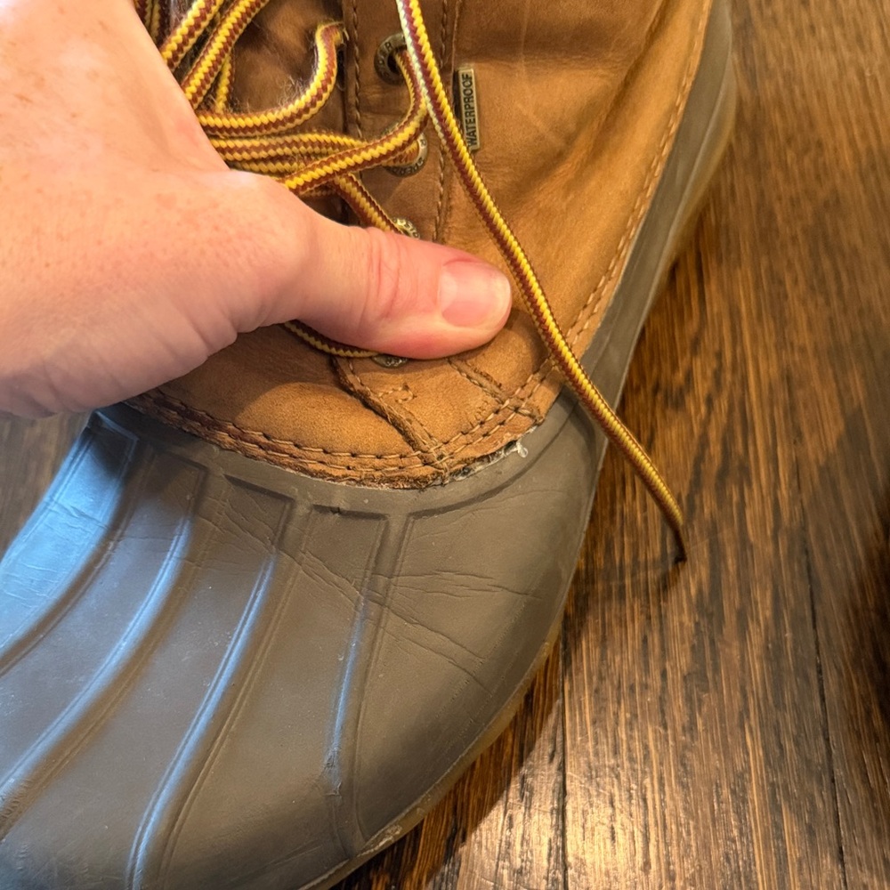 Sperry Men’s Tan and Gray Lace-Up Waterproof Work Boots - Picture 12 of 12